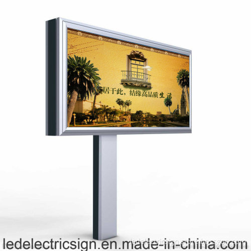 LED Double Face Light Box Advertising Display in Highway with Pole Free Standing